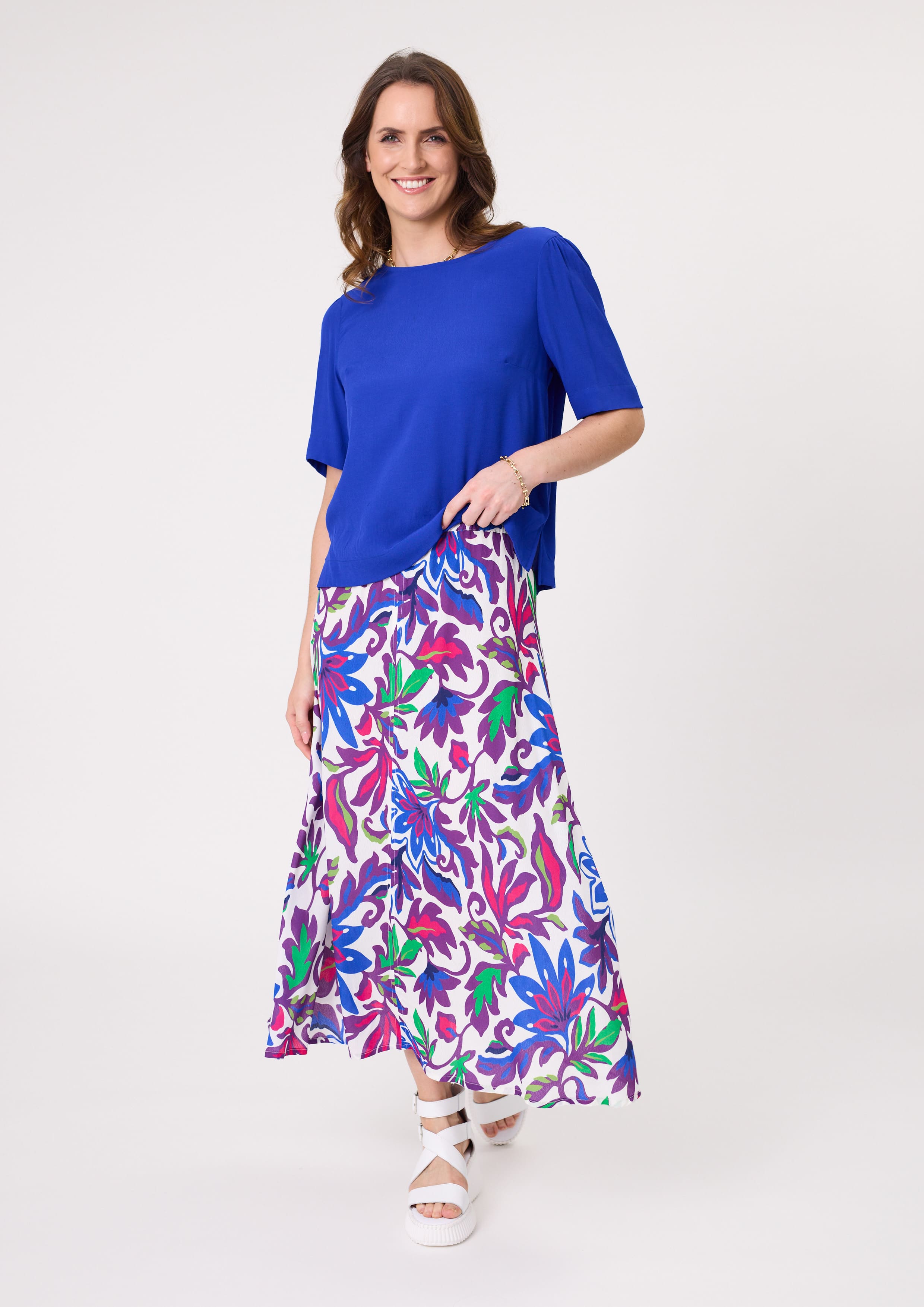 Ginevra Skirt Floral Print