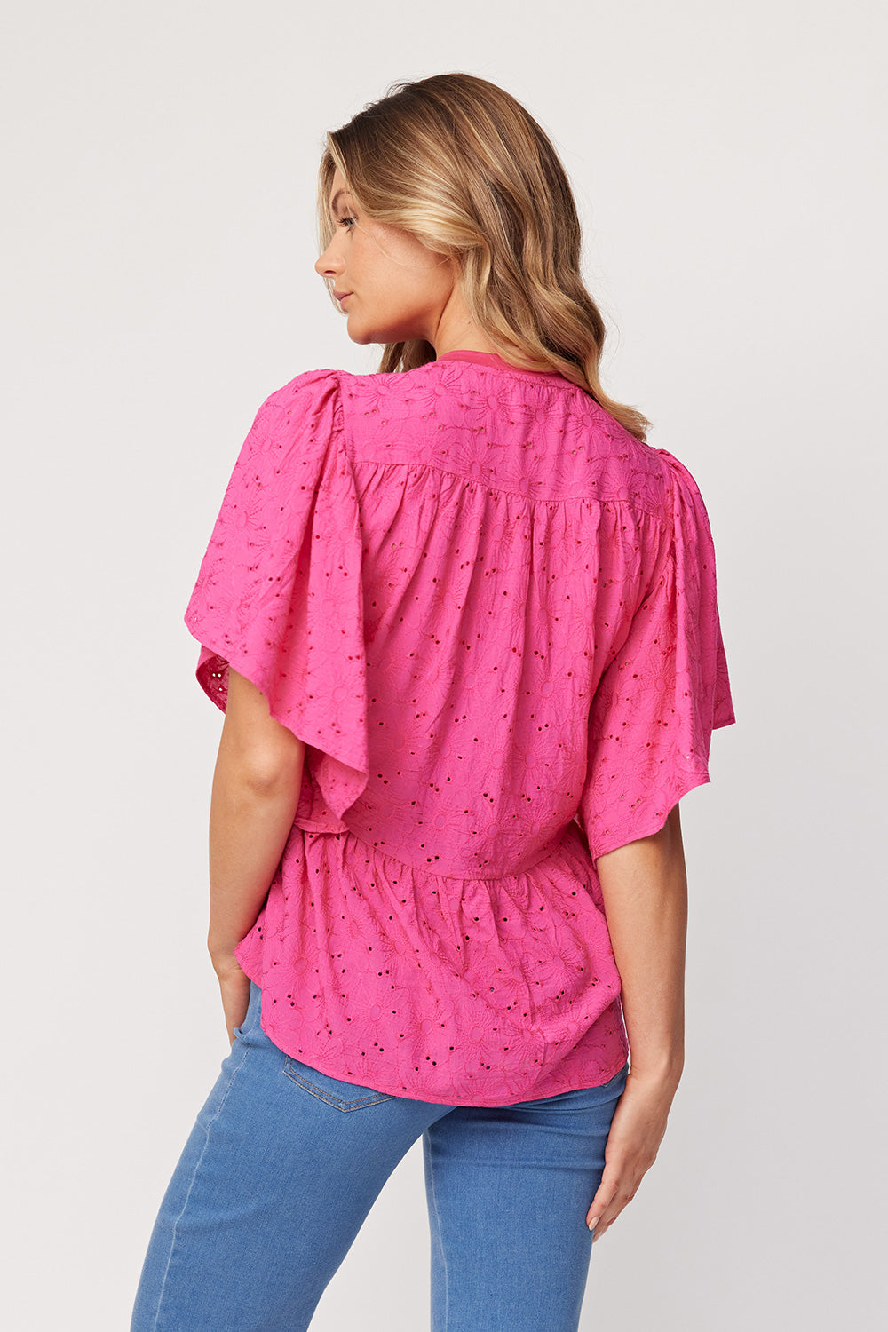 Lia Lace Top Cerise