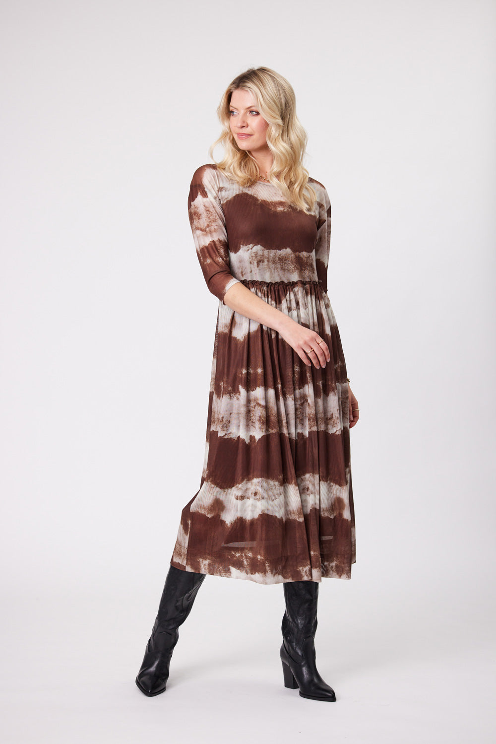 Sarai Dress Mocha Clouds
