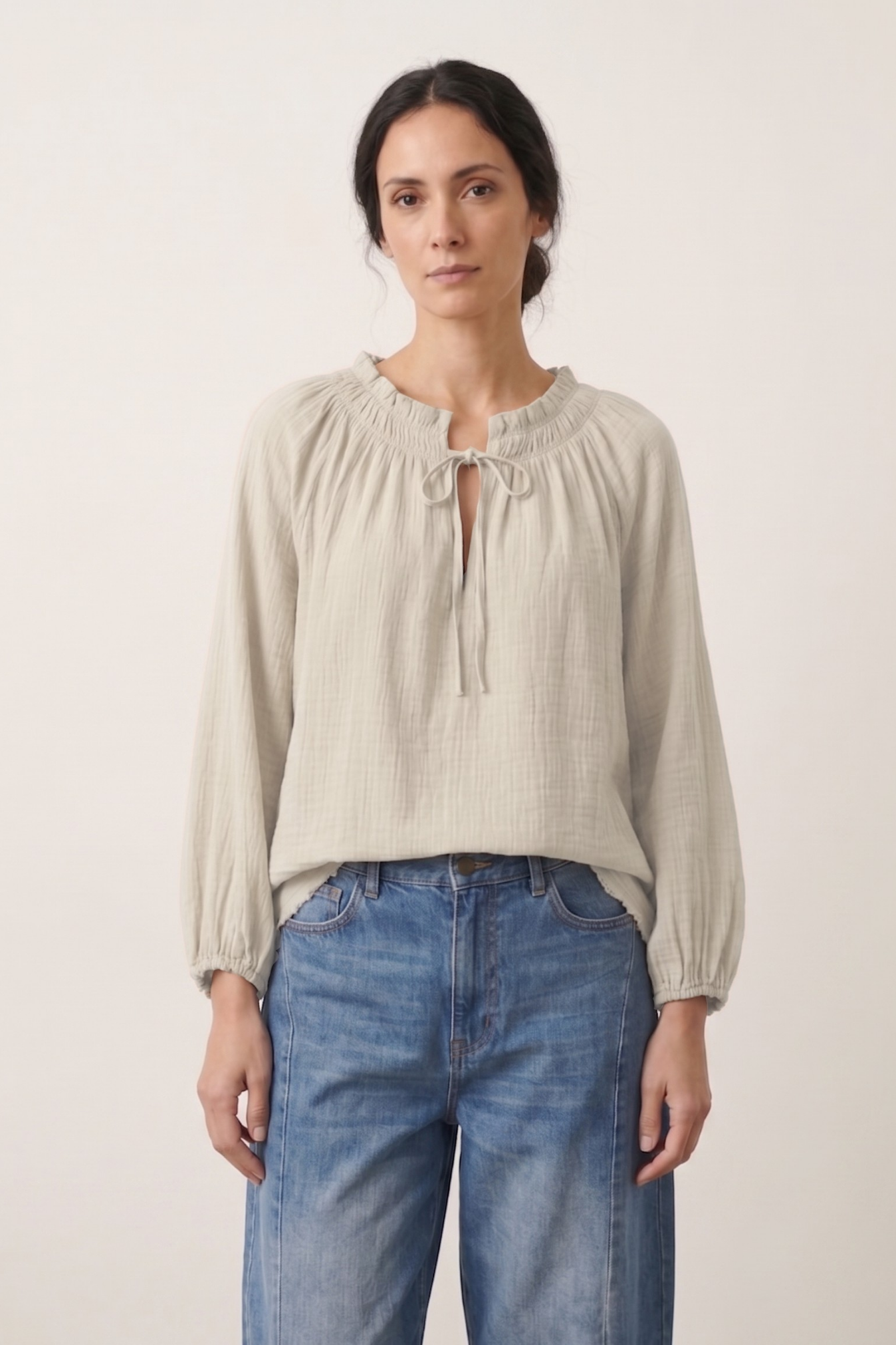 Barbara Shirred Blouse