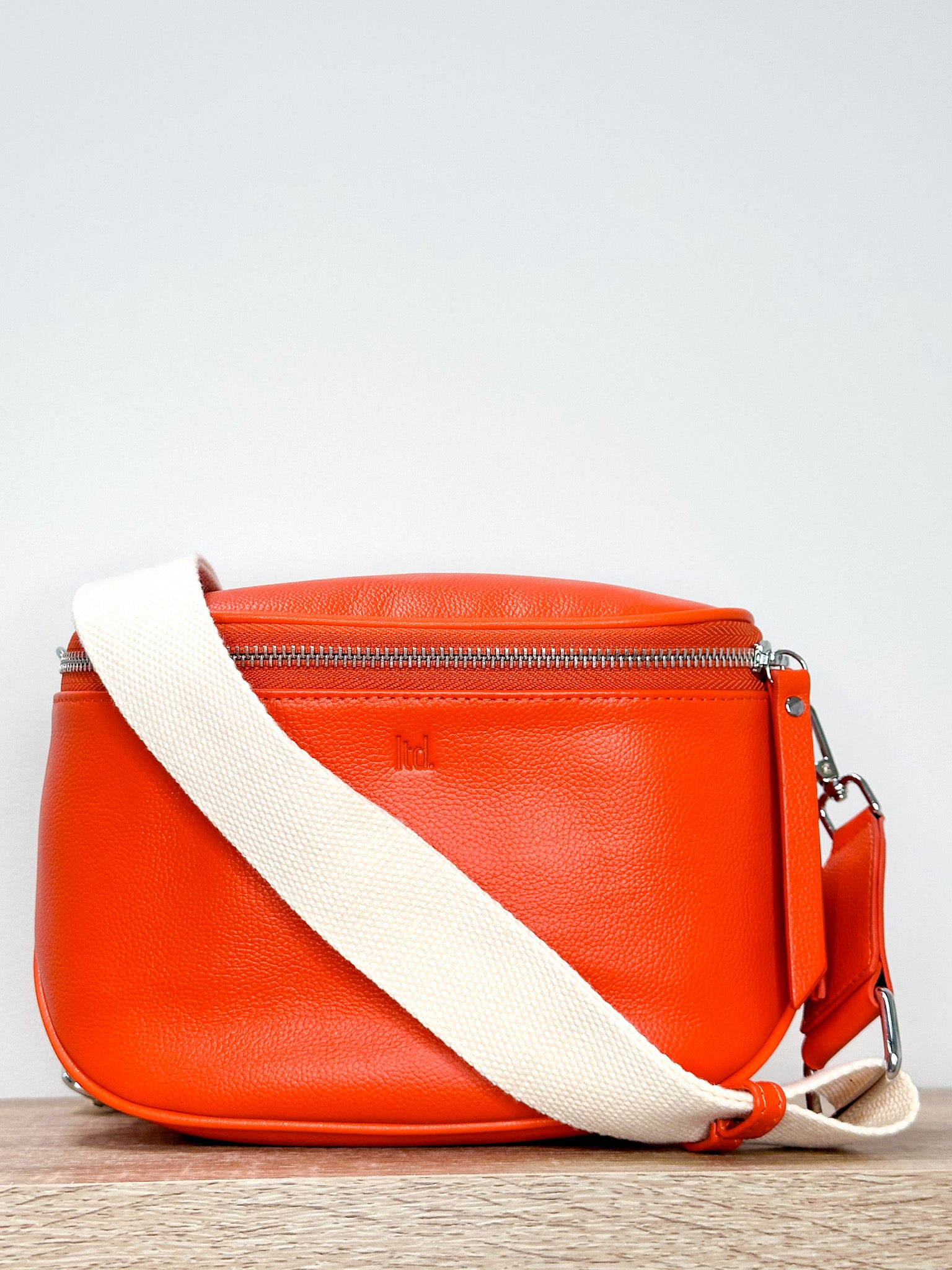 Dani Leather Crossover Bag - Aperol