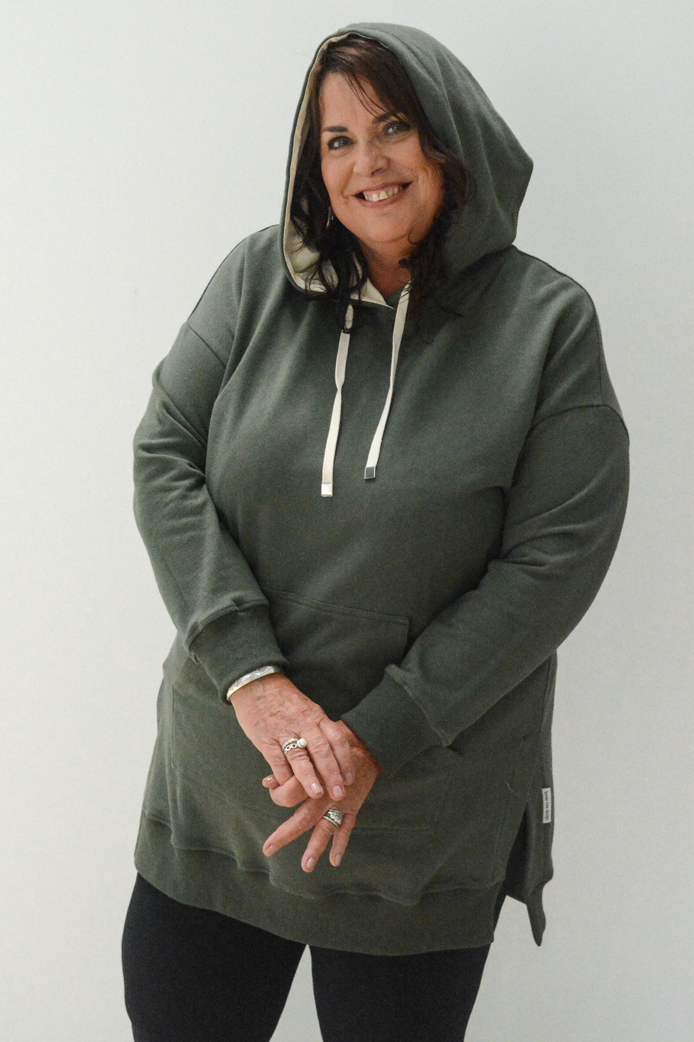 Cozy Up Long Womens Hoodie Green