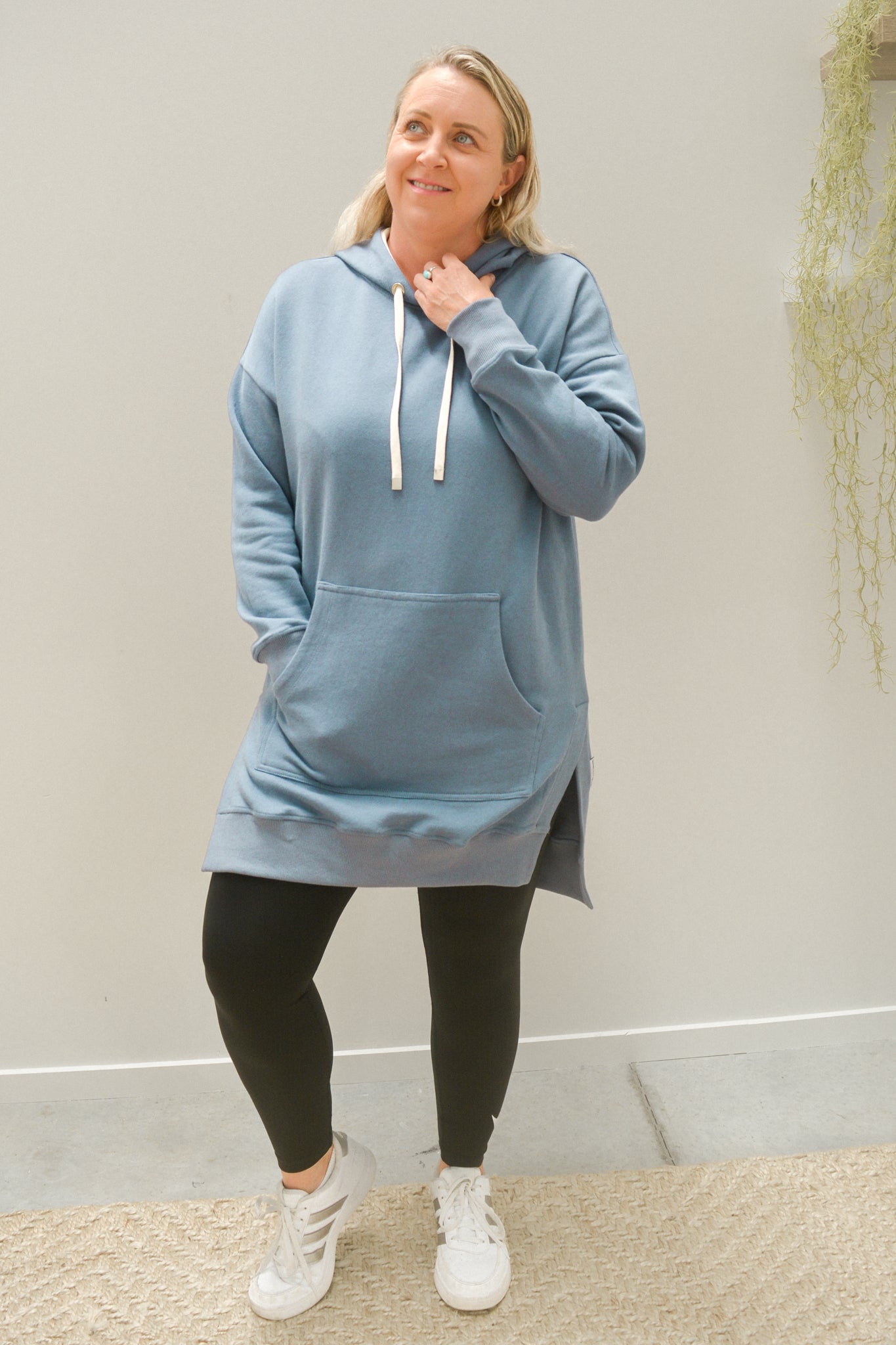 Cozy Up Long Womens Hoodie Sky