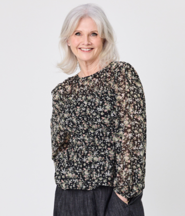 Freja Top Bouquet Print