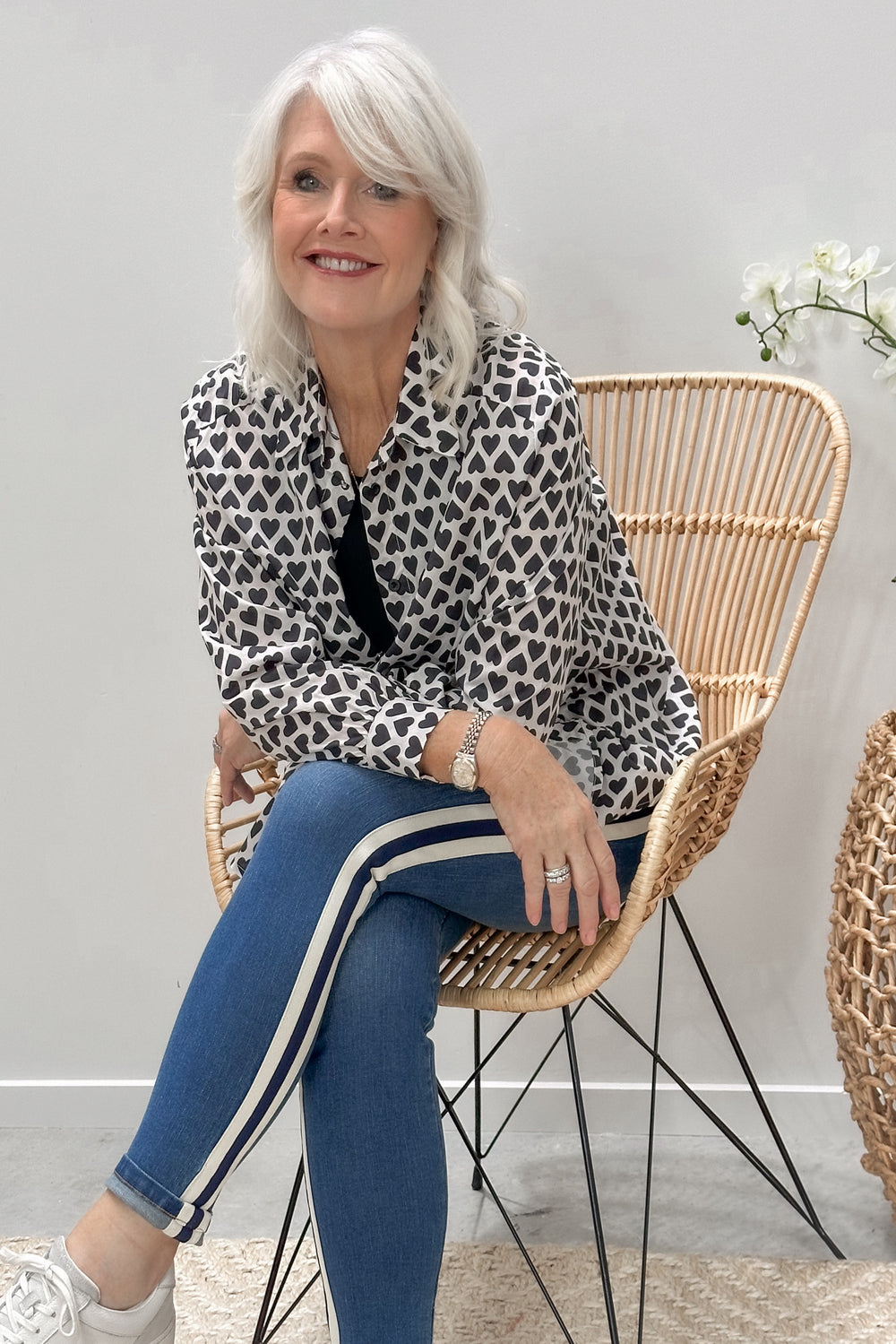 Gayle Top Black Hearts