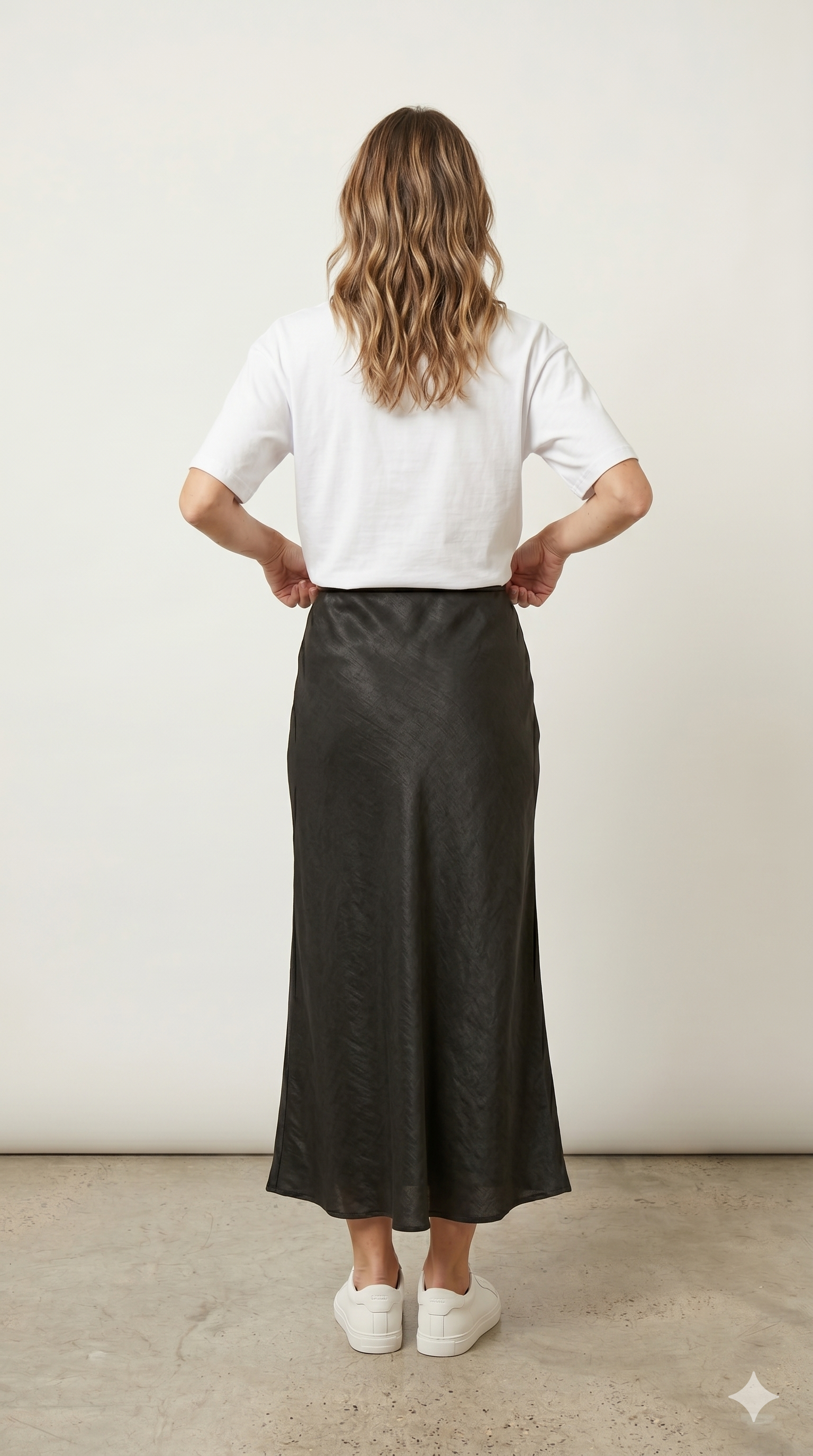 Dallas Bias Skirt Black