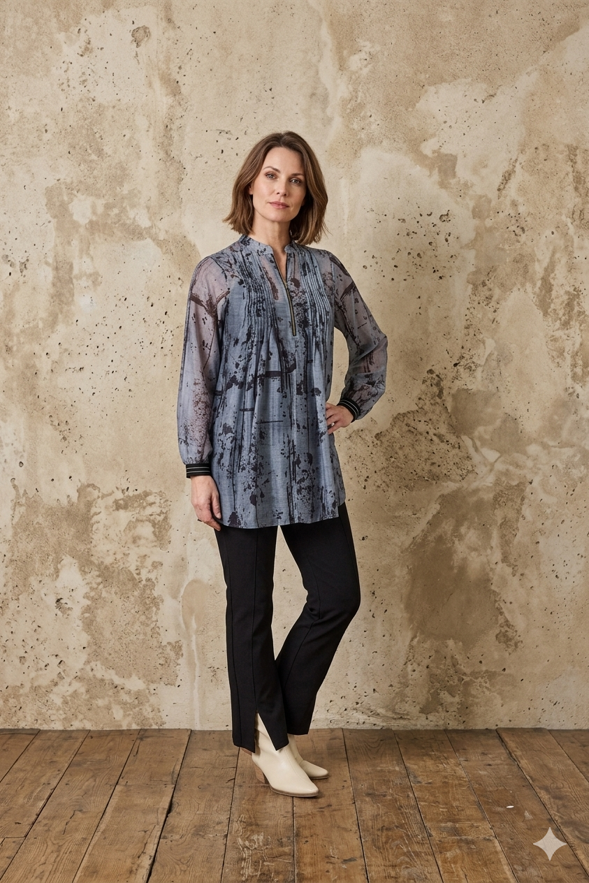 Liza Top & Singlet Blue Shades