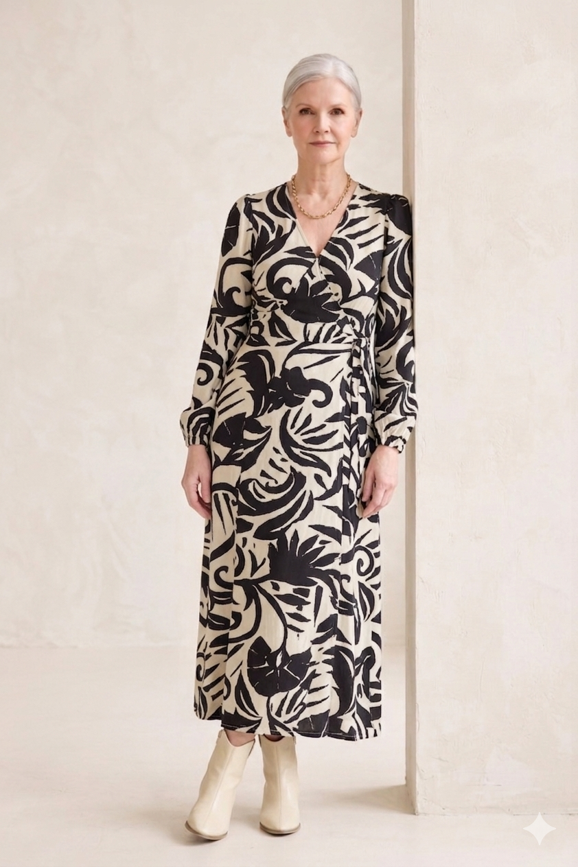 Sabrina Dress Black Print