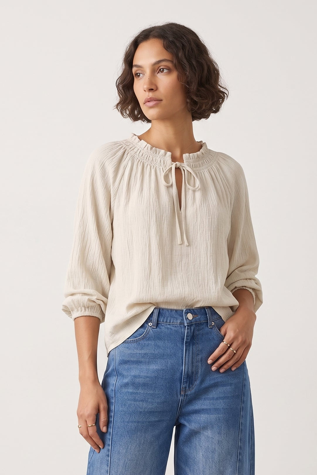 Barbara Shirred Blouse
