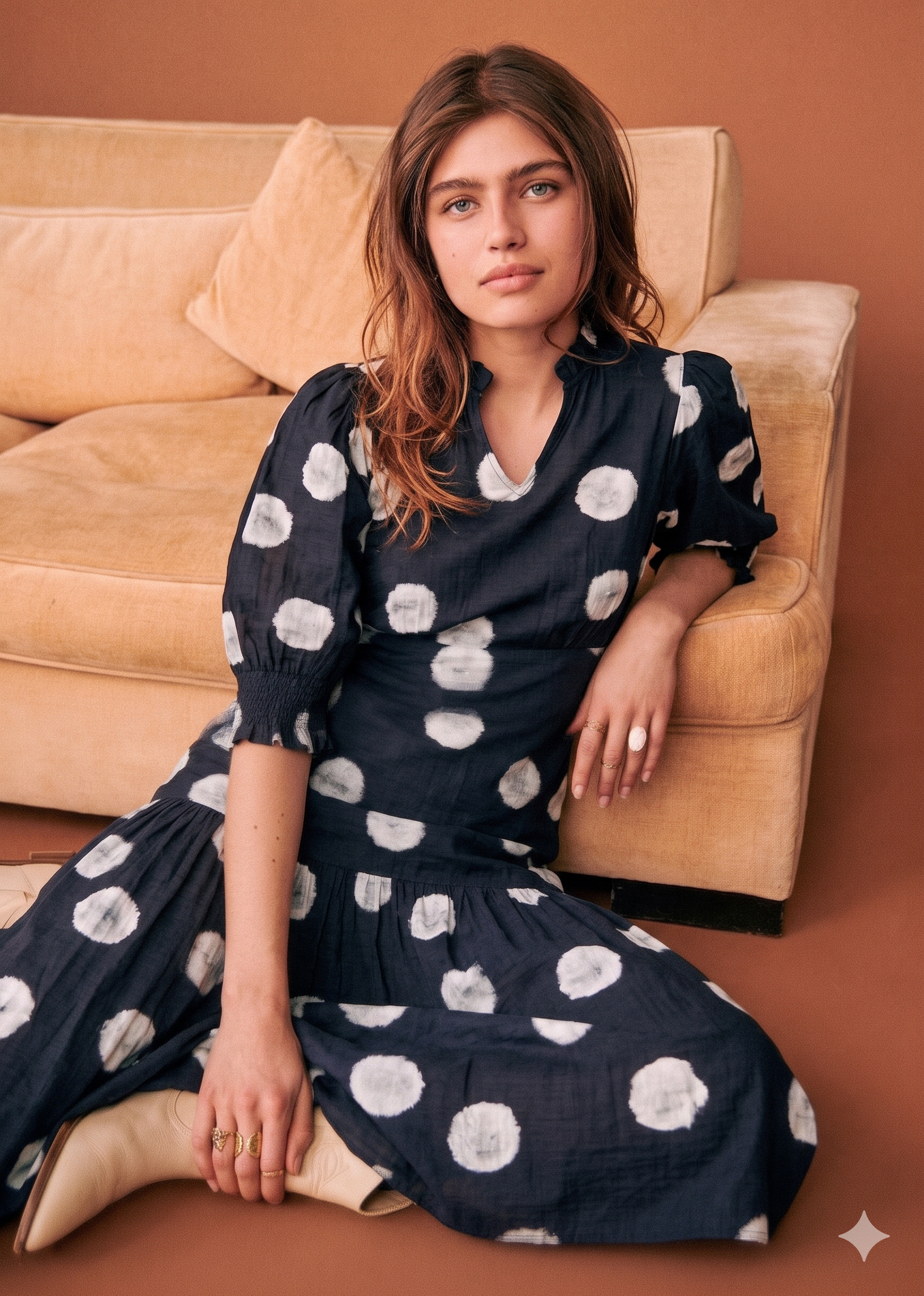 April Dress Black Dot