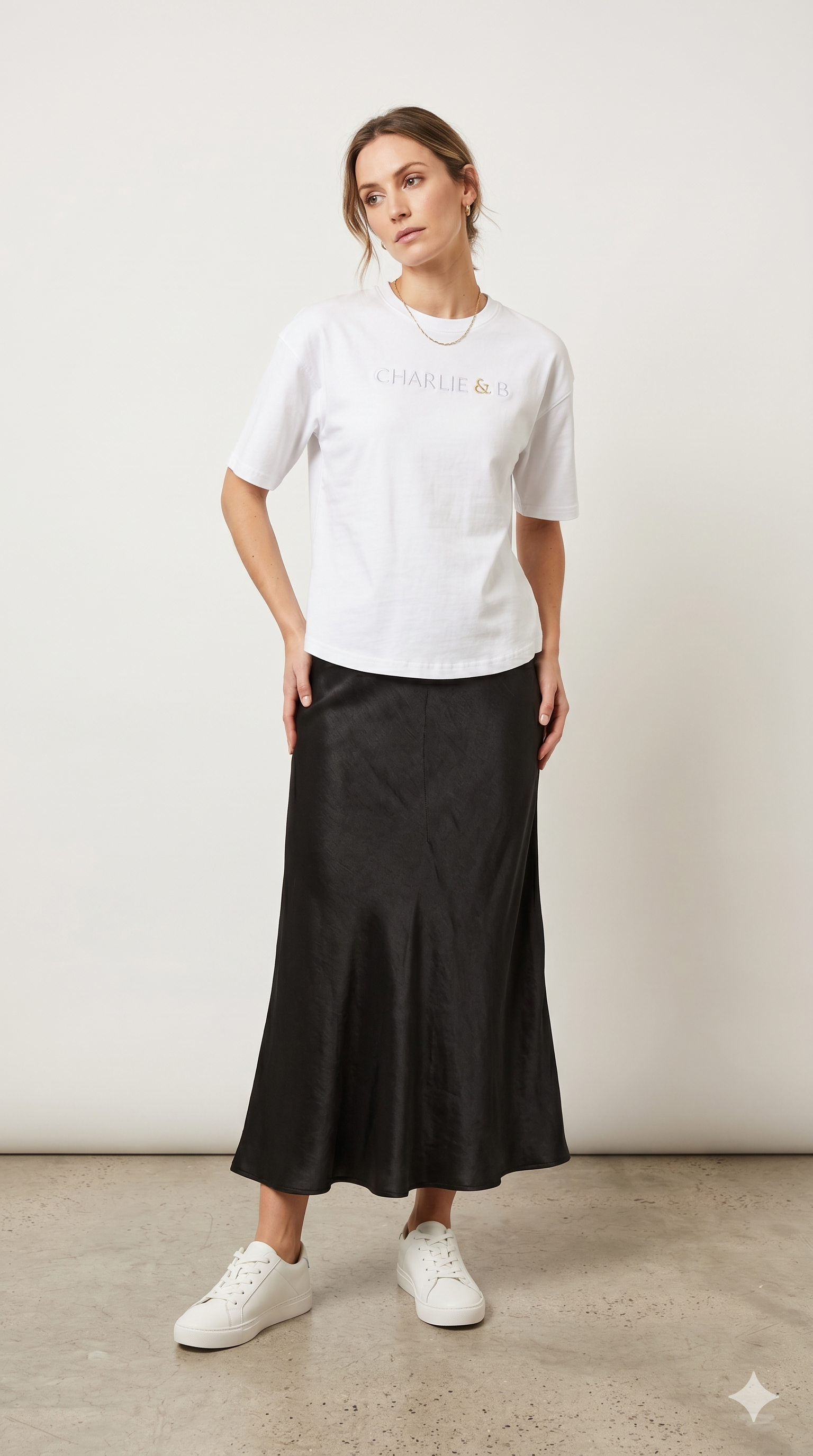 Dallas Bias Skirt Black