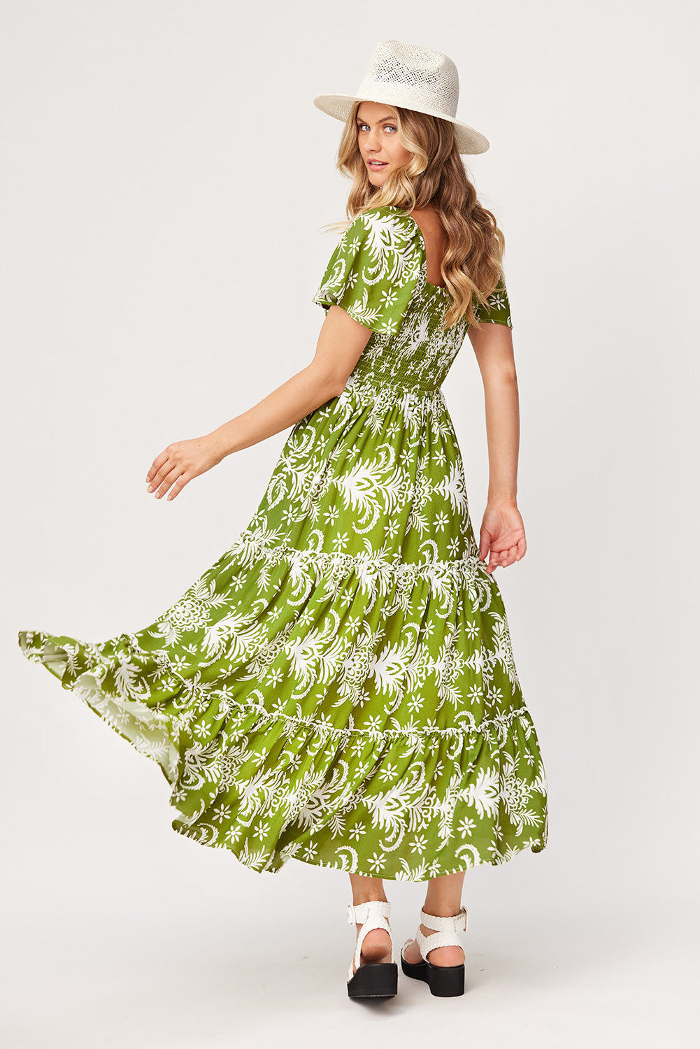 Skylar Dress Apple Print