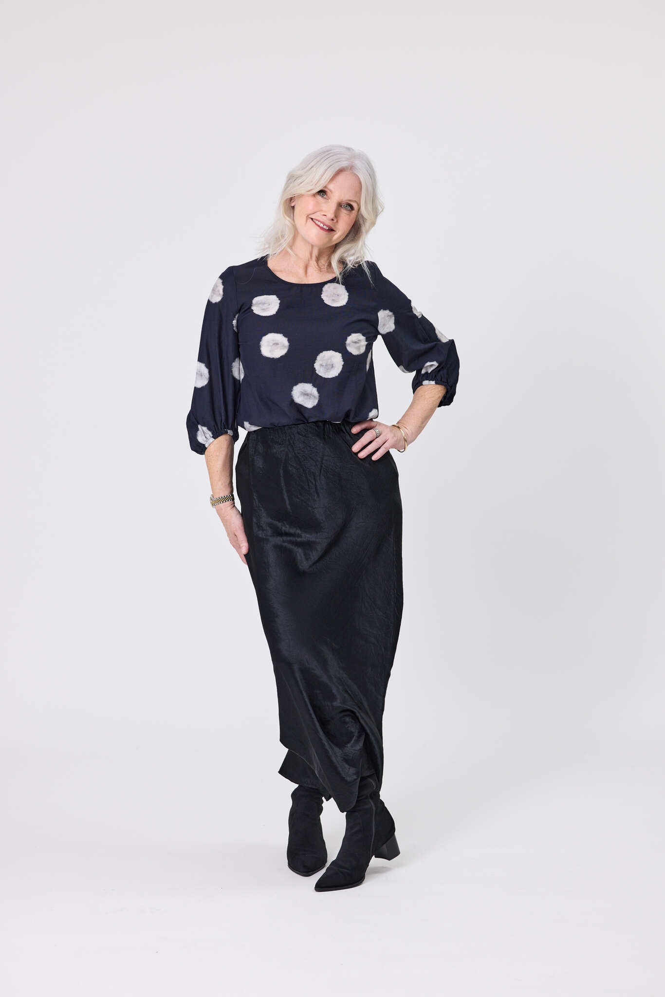Annette Top Black Dot