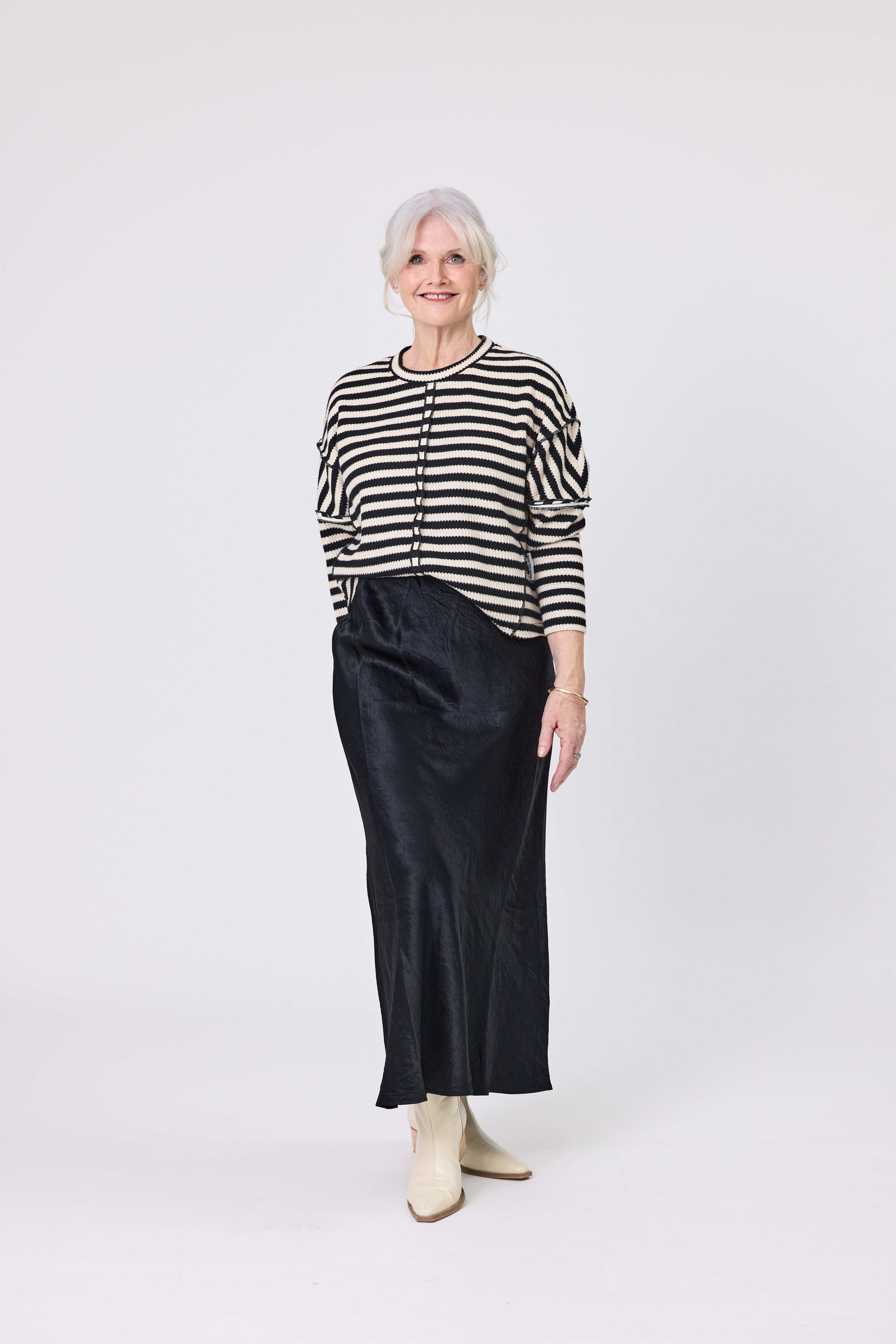 Alice Top Black White