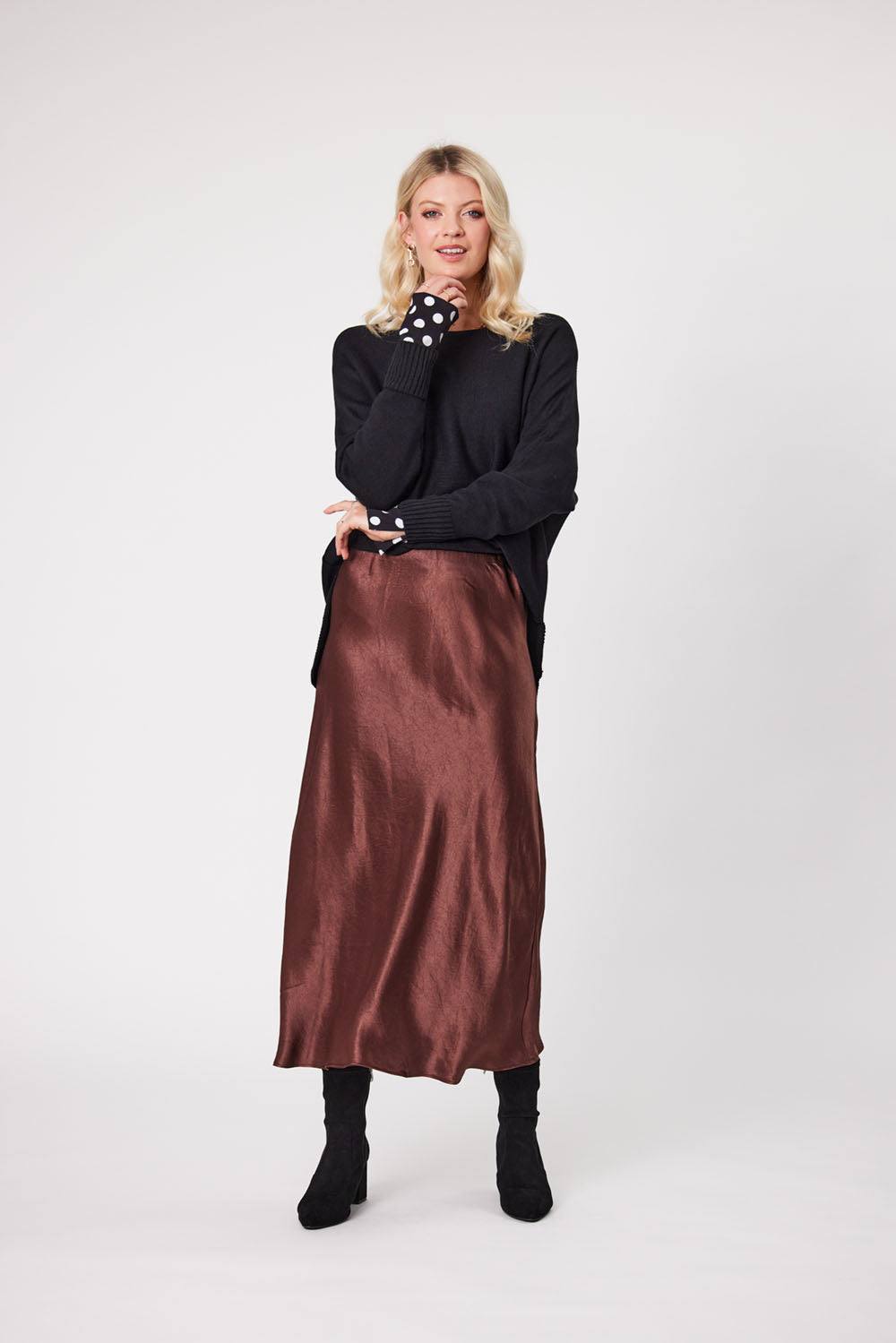 Sharon Skirt Chocolate Preorder Early Feb