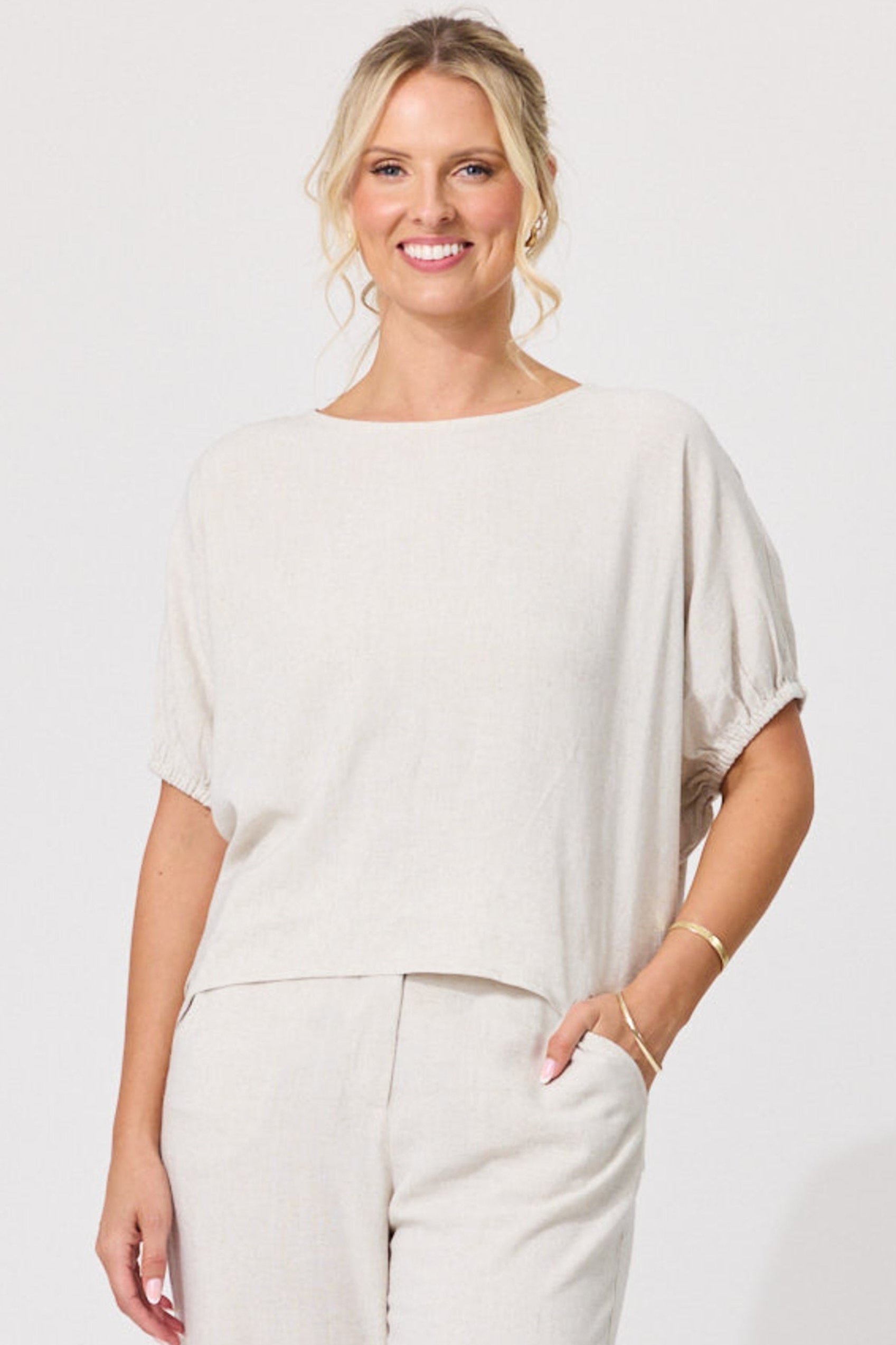 Costa Linen Top