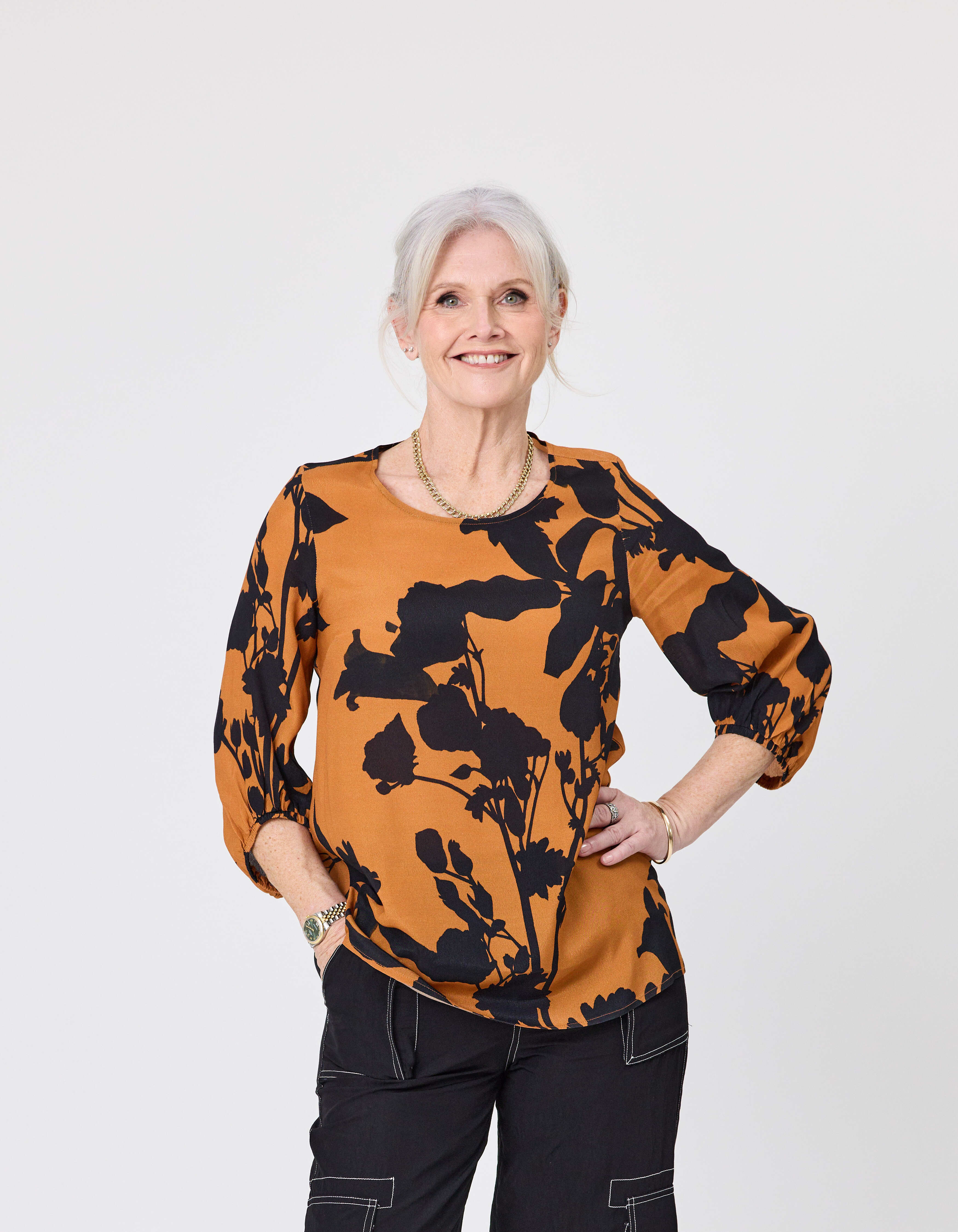 Annette Top Toffee Print