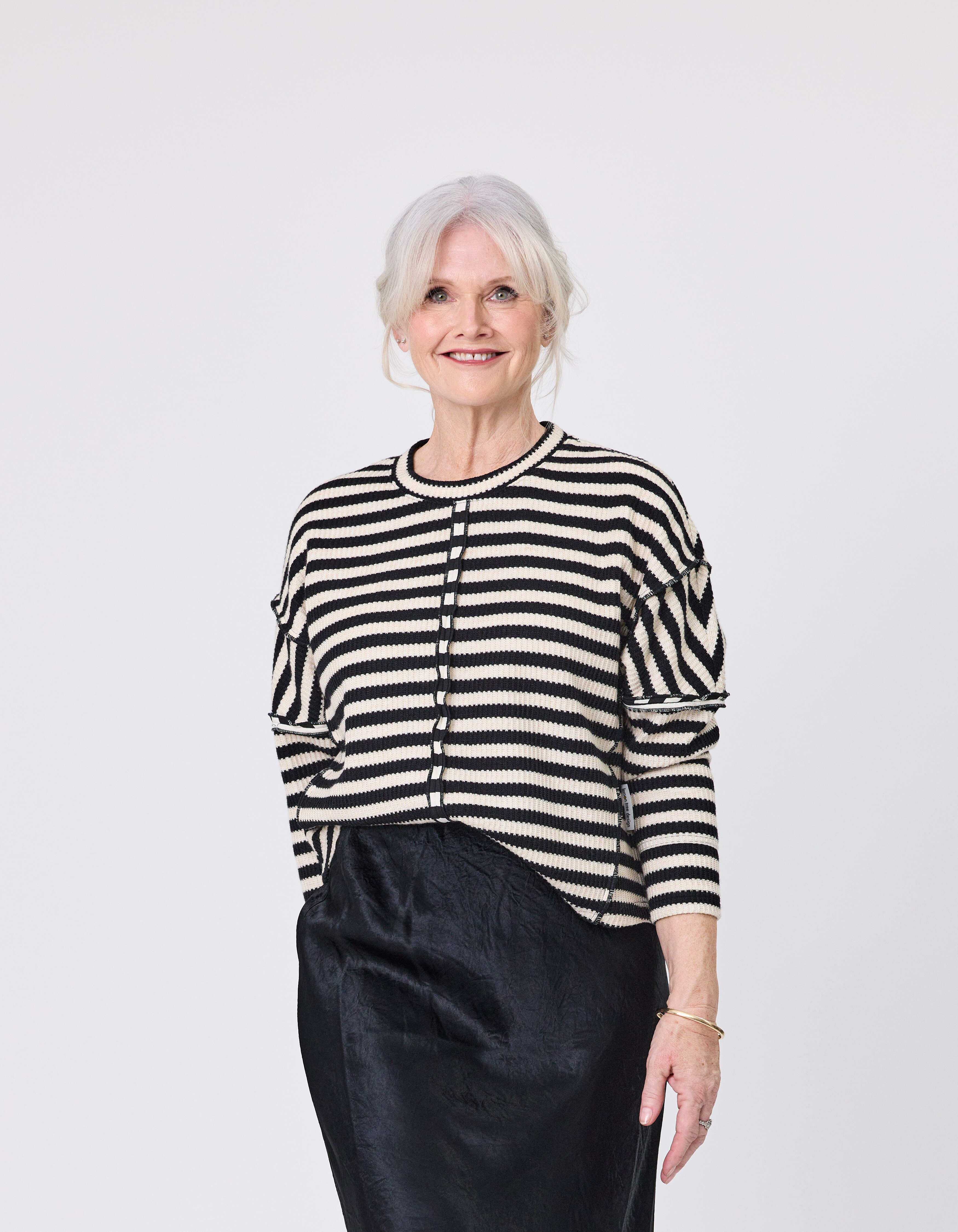 Alice Top Black White