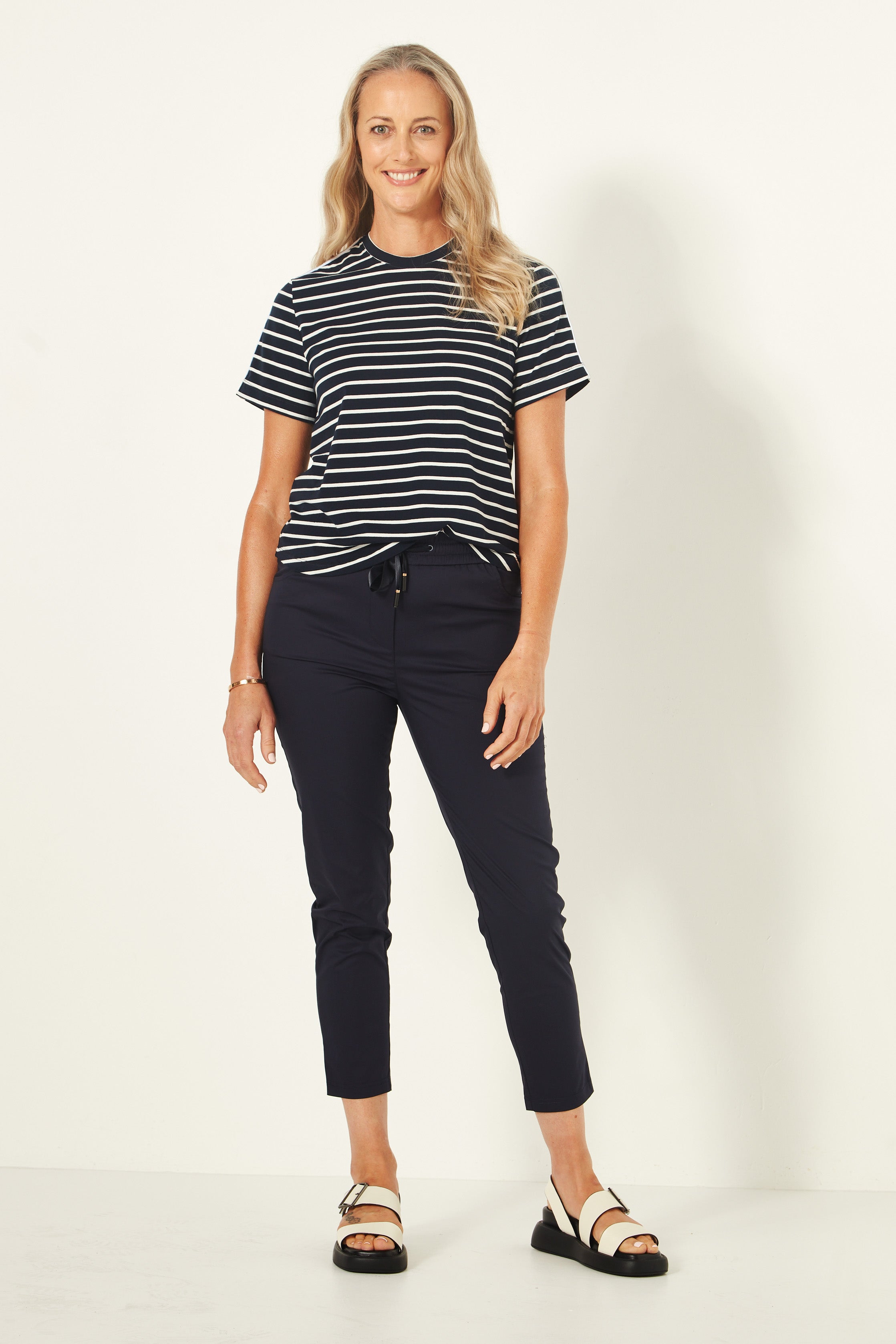 Gemma Cotton Rich Pant Navy