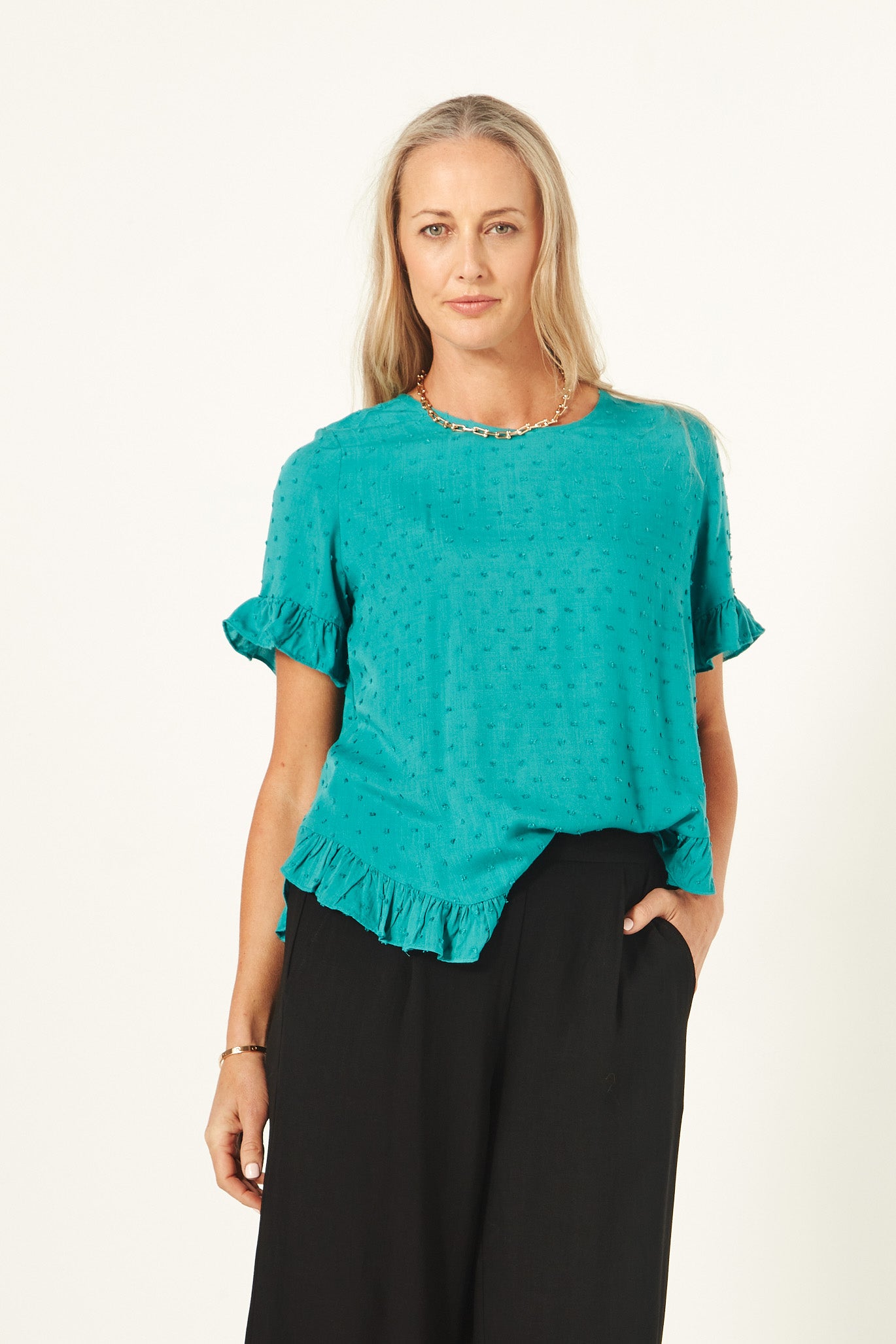 Madelaine Top Teal