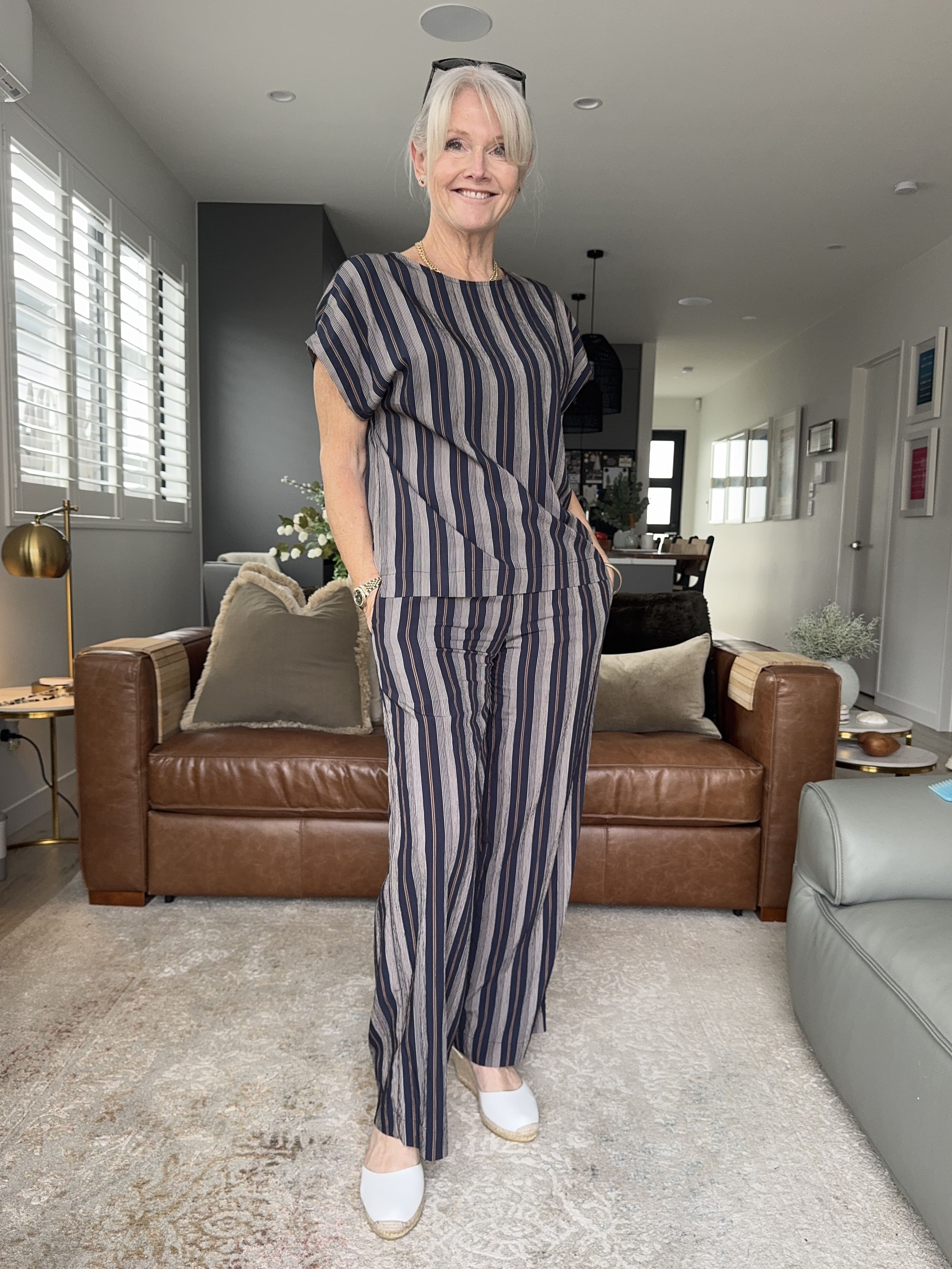 Martina Pant Navy Stripe