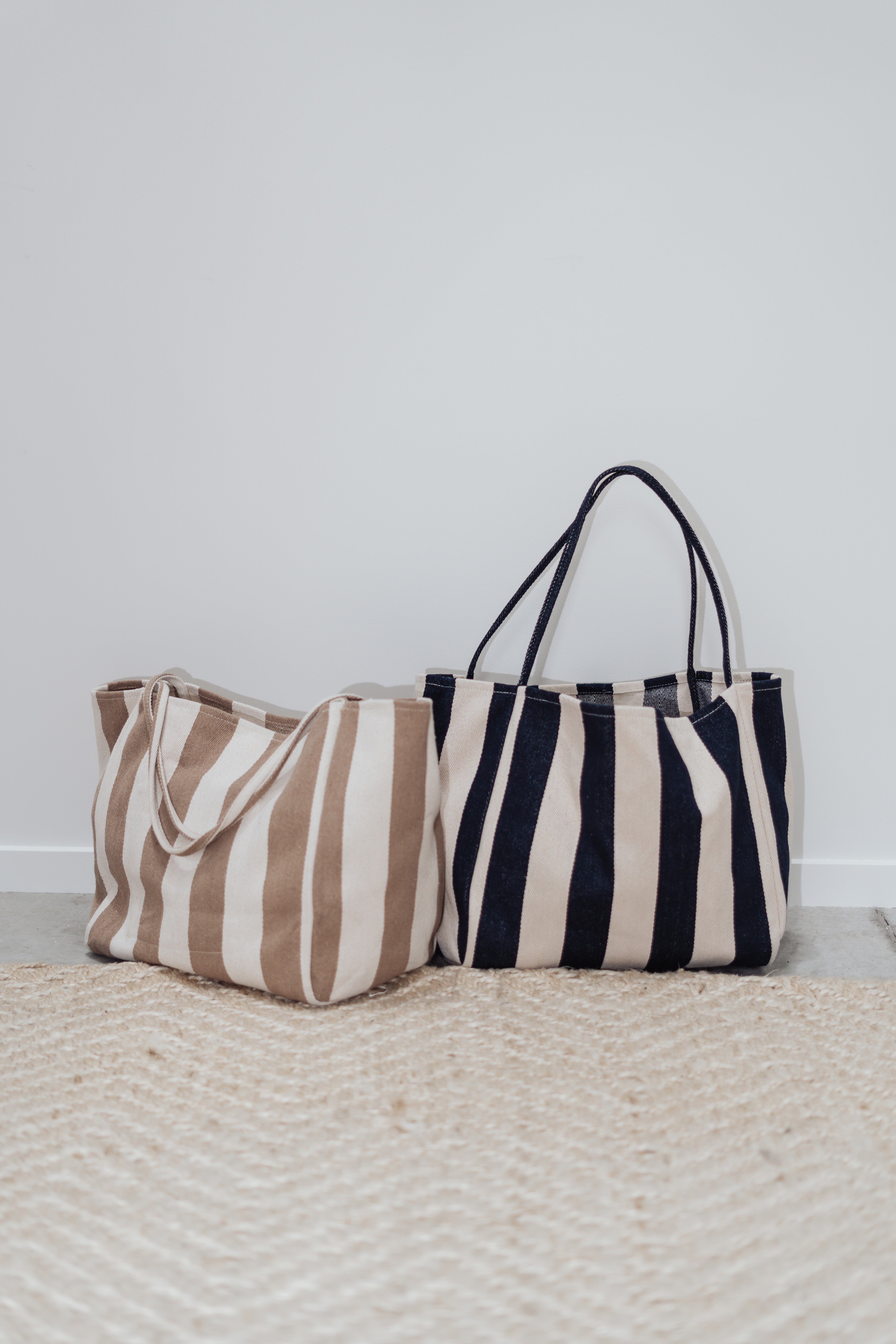 Rayas Tote Bag Navy Stripe