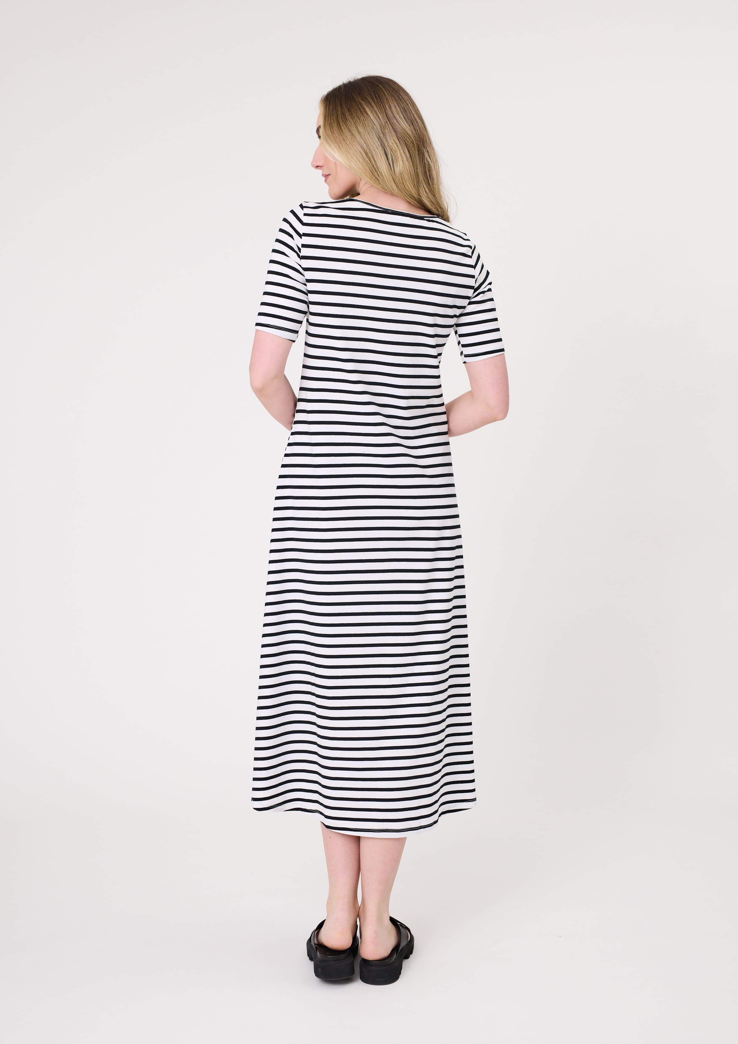 Sole Dress Black White Stripe *Available for pre-order*