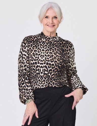 Evie Top Leopard Print