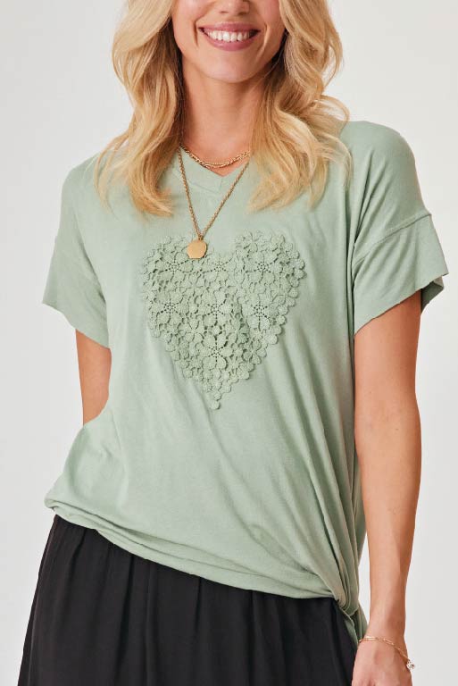 Heart Tee Mint