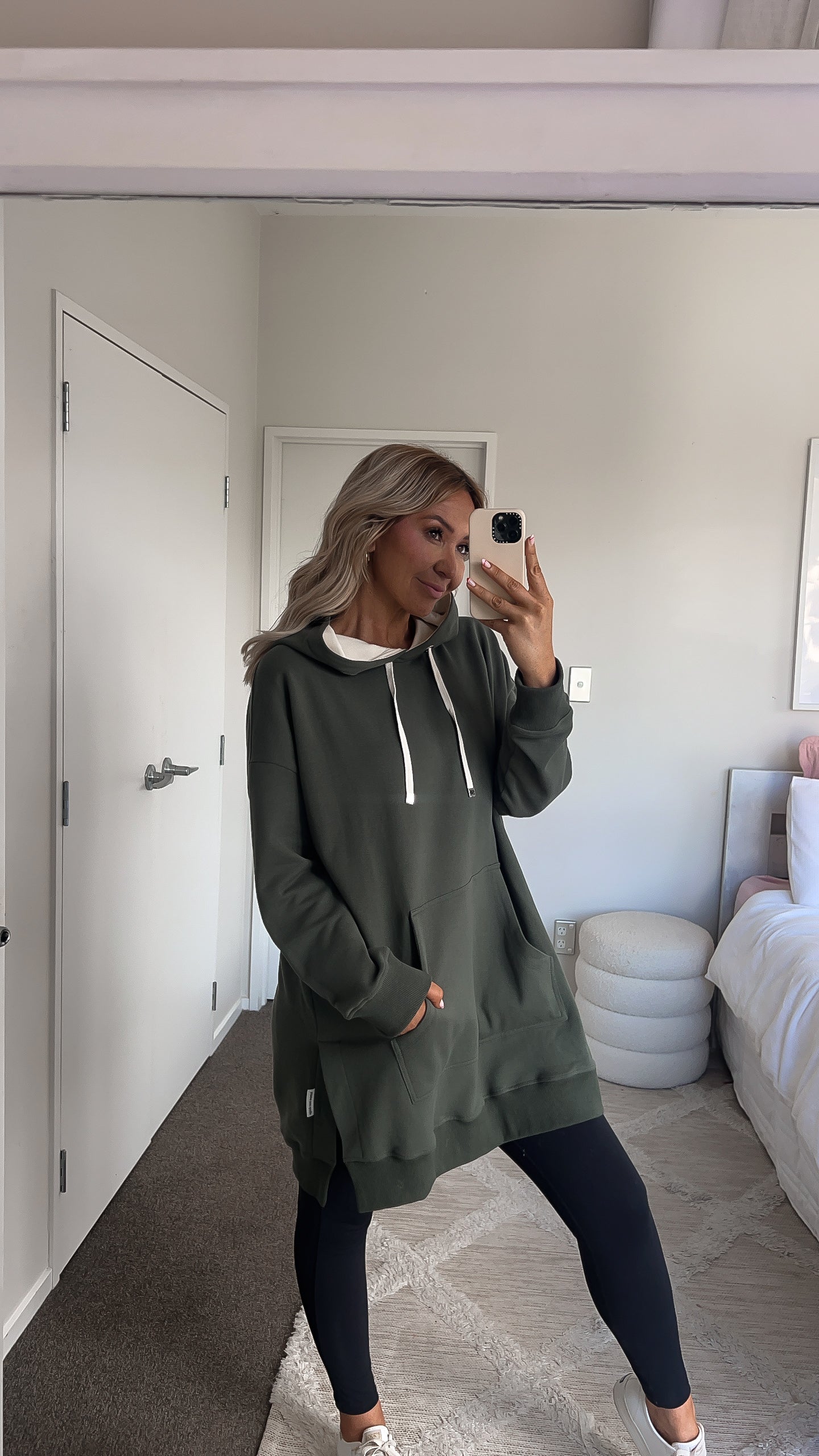 Cozy Up Long Womens Hoodie Green