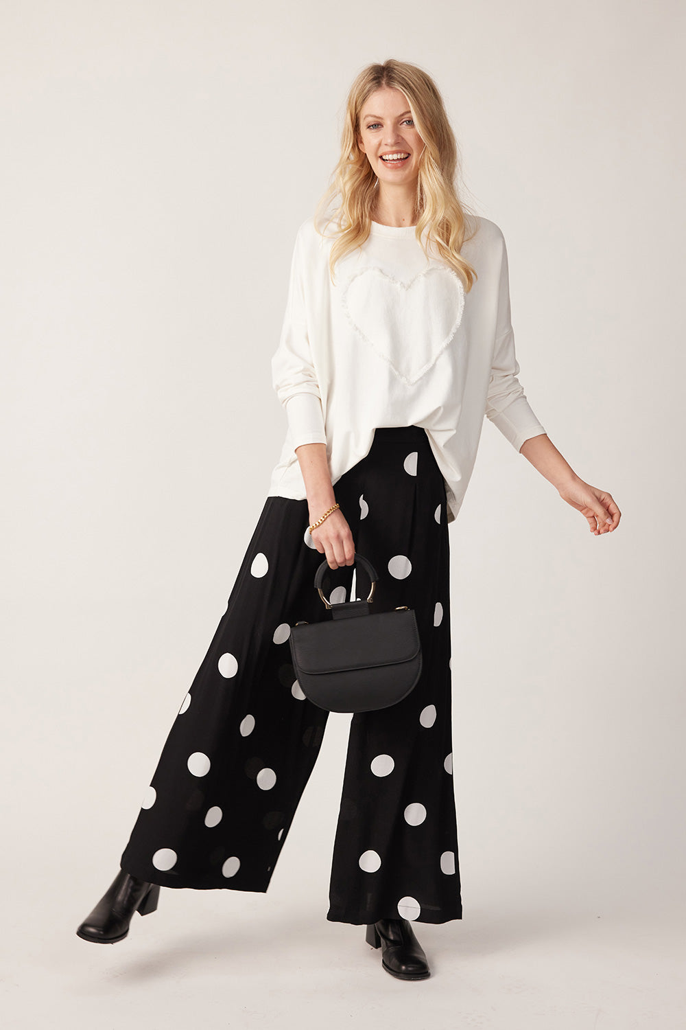 Betsey Lined Pant White Spot