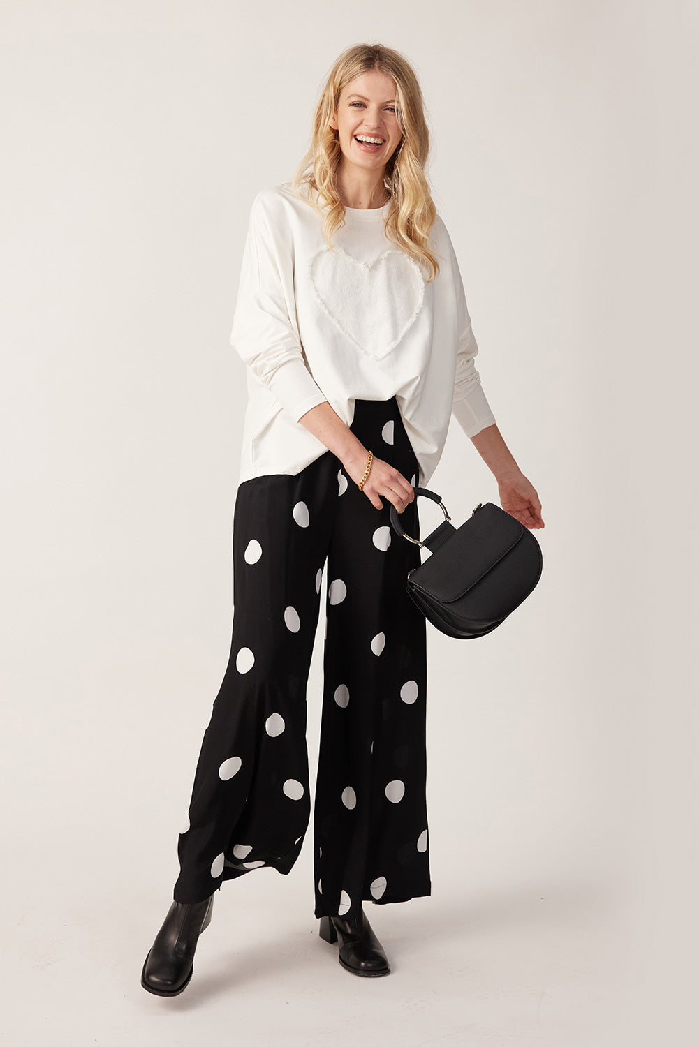Betsey Lined Pant White Spot