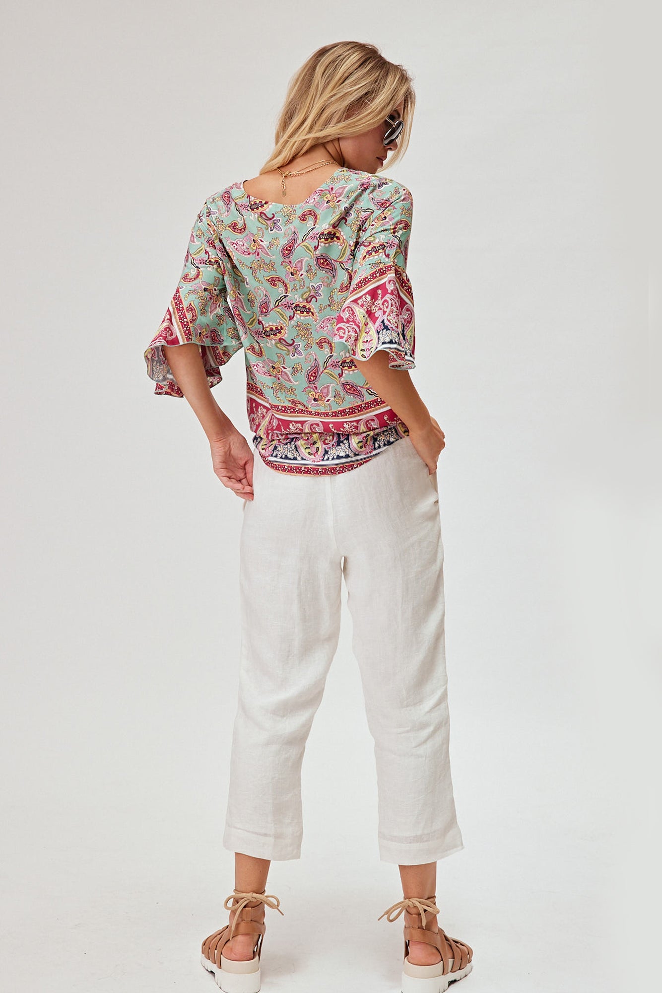 Elena Cropped Pant Cream